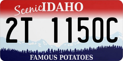 ID license plate 2T1150C