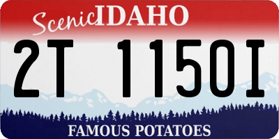 ID license plate 2T1150I