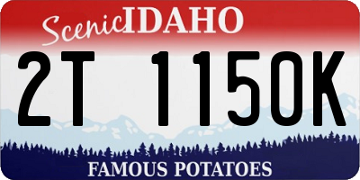 ID license plate 2T1150K