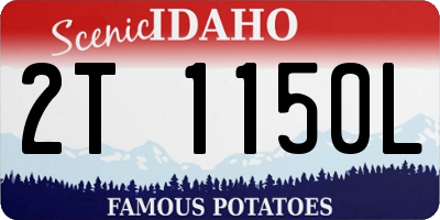 ID license plate 2T1150L