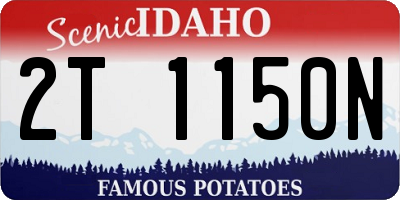 ID license plate 2T1150N