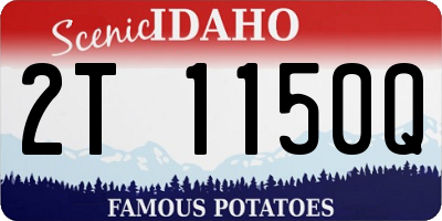 ID license plate 2T1150Q