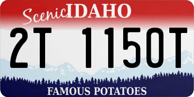ID license plate 2T1150T