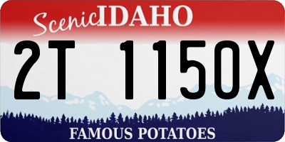 ID license plate 2T1150X