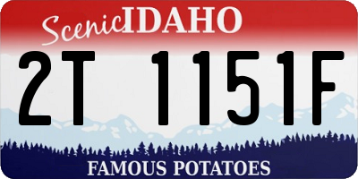 ID license plate 2T1151F