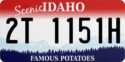 ID license plate 2T1151H