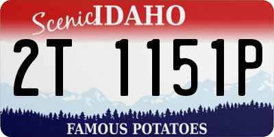 ID license plate 2T1151P