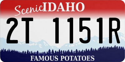 ID license plate 2T1151R