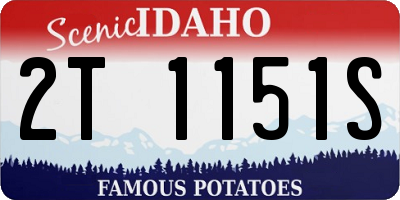 ID license plate 2T1151S