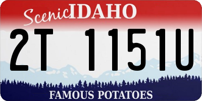 ID license plate 2T1151U