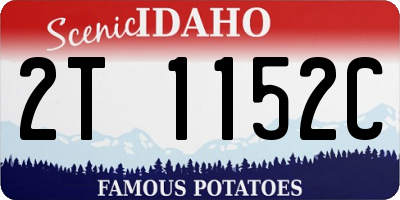 ID license plate 2T1152C