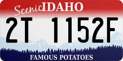 ID license plate 2T1152F