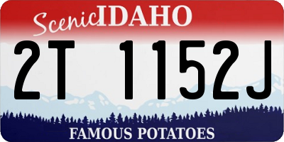 ID license plate 2T1152J