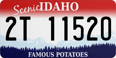 ID license plate 2T1152O