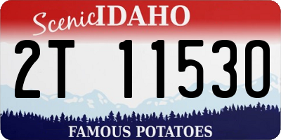 ID license plate 2T1153O