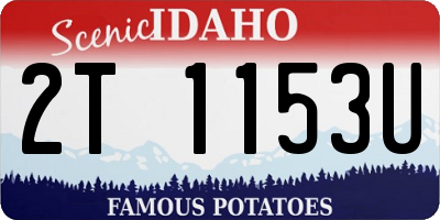 ID license plate 2T1153U