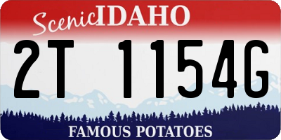 ID license plate 2T1154G