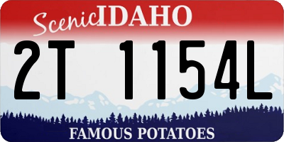 ID license plate 2T1154L
