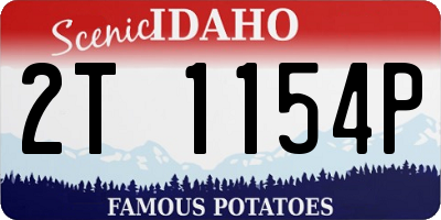 ID license plate 2T1154P