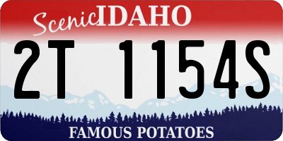 ID license plate 2T1154S