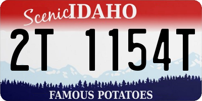 ID license plate 2T1154T