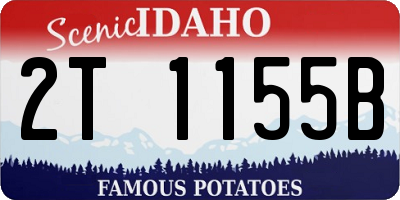 ID license plate 2T1155B