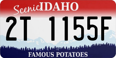 ID license plate 2T1155F