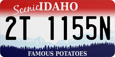 ID license plate 2T1155N