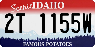 ID license plate 2T1155W