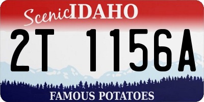 ID license plate 2T1156A