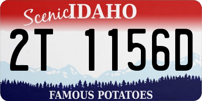 ID license plate 2T1156D