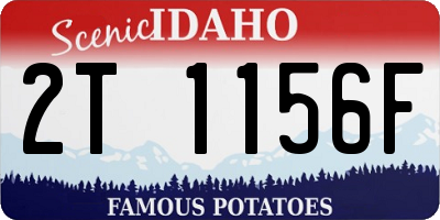 ID license plate 2T1156F