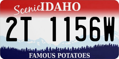 ID license plate 2T1156W