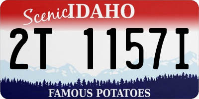 ID license plate 2T1157I