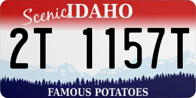 ID license plate 2T1157T