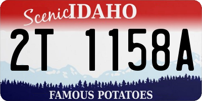ID license plate 2T1158A