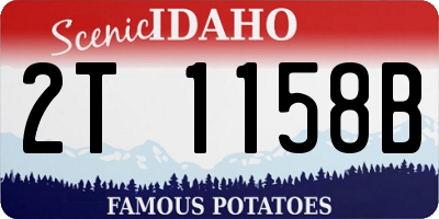 ID license plate 2T1158B
