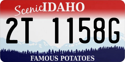 ID license plate 2T1158G
