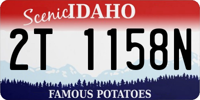 ID license plate 2T1158N
