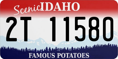 ID license plate 2T1158O