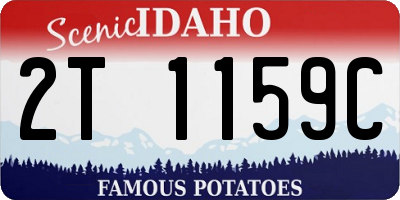 ID license plate 2T1159C
