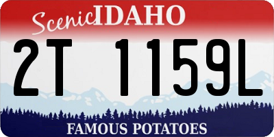 ID license plate 2T1159L