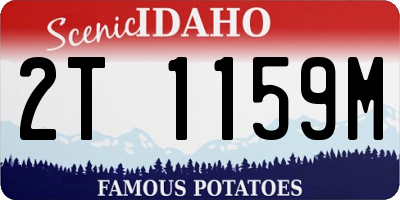 ID license plate 2T1159M