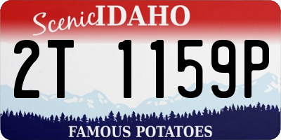 ID license plate 2T1159P