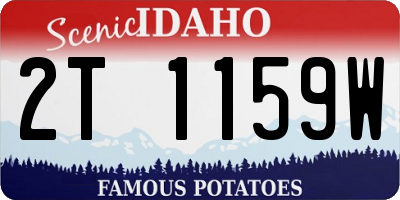 ID license plate 2T1159W