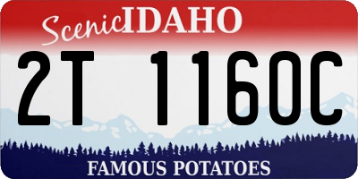 ID license plate 2T1160C