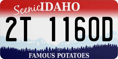 ID license plate 2T1160D