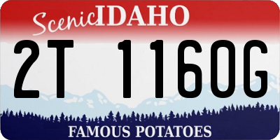 ID license plate 2T1160G