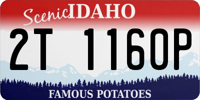 ID license plate 2T1160P