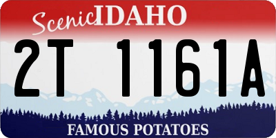 ID license plate 2T1161A
